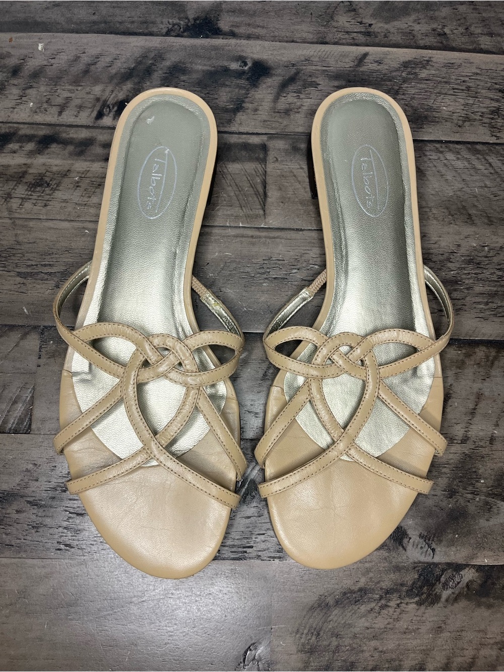 Vintage Talbots Leather Open Toe Strappy Sandals